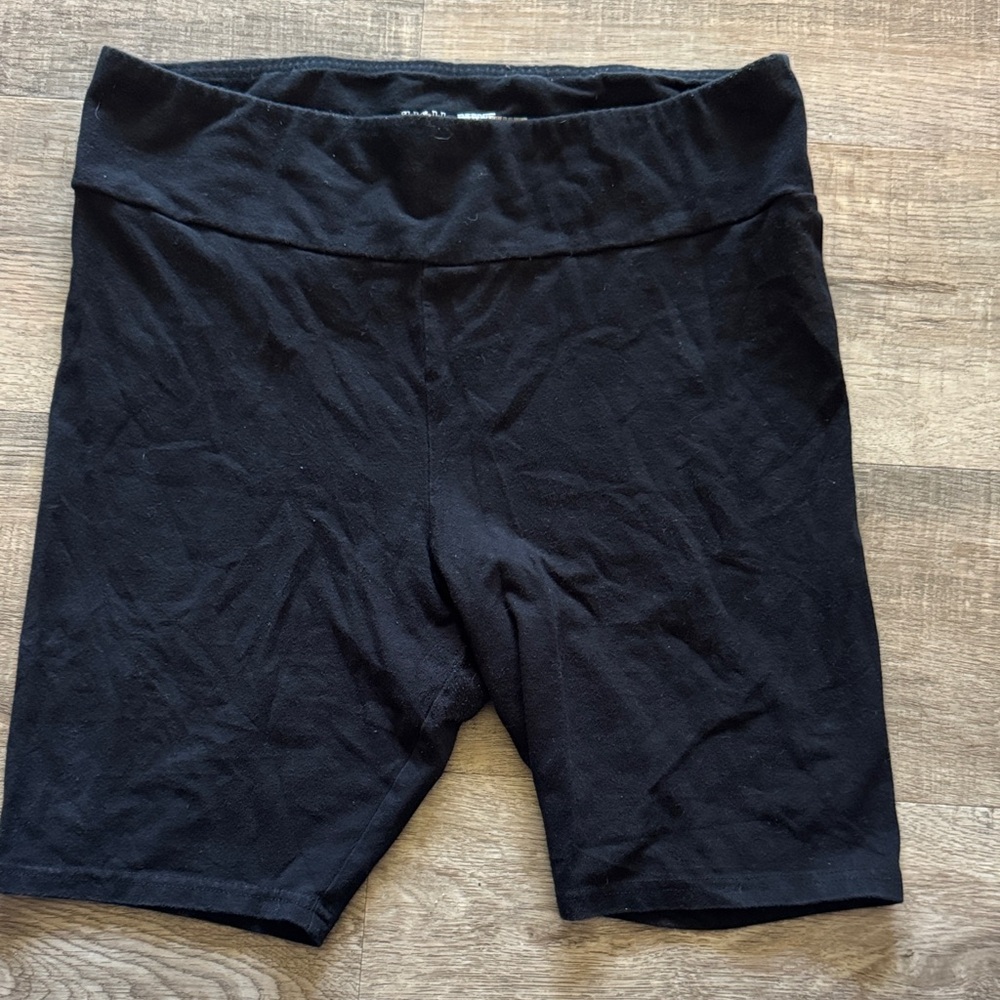 wild fable Black High-Rise Bike Shorts